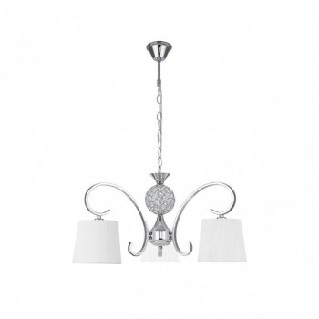 Distribuidor - Lâmpadas Diversas | Lâmpadas Clássicas | LAMPARA BOGOTA 5XE14 CROMO PANTALLA BLANCA REGX57X57 CM Ref: 201555020